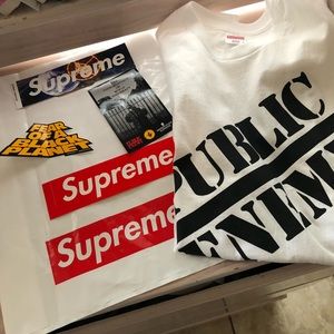 Supreme / Undercover Public Enemy T + sticker pack